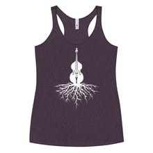 Load image into Gallery viewer, Upright Bass Roots in White- Women's Racerback Tank