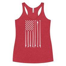 Load image into Gallery viewer, Bow Flag in White- Women's Racerback Tank