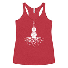 Load image into Gallery viewer, Fiddle Roots in White- Women's Racerback Tank