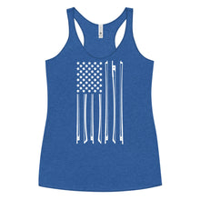 Load image into Gallery viewer, Bow Flag in White- Women's Racerback Tank