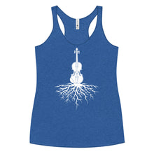 Load image into Gallery viewer, Fiddle Roots in White- Women's Racerback Tank