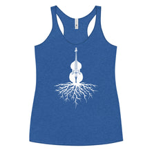 Load image into Gallery viewer, Upright Bass Roots in White- Women's Racerback Tank