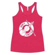 Load image into Gallery viewer, Don't Fret It in White- Women's Racerback Tank
