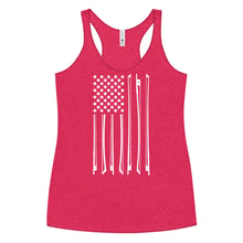 Load image into Gallery viewer, Bow Flag in White- Women's Racerback Tank