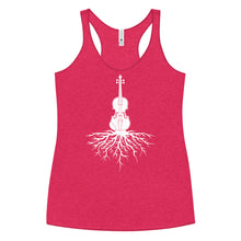 Load image into Gallery viewer, Fiddle Roots in White- Women's Racerback Tank