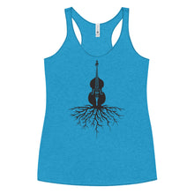 Load image into Gallery viewer, Upright Bass Roots in Blank- Women's Racerback Tank
