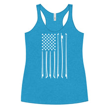 Load image into Gallery viewer, Bow Flag in White- Women's Racerback Tank