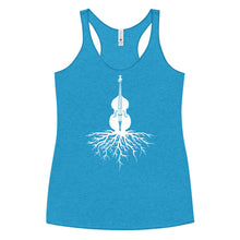 Load image into Gallery viewer, Upright Bass Roots in White- Women's Racerback Tank