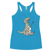 Load image into Gallery viewer, T-Rex Plays Banjo- Women's Racerback Tank