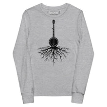 Load image into Gallery viewer, Banjo Roots in Black- Youth Long Sleeve