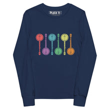 Load image into Gallery viewer, Colorful Banjos- Youth Long Sleeve