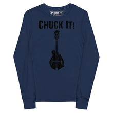 Load image into Gallery viewer, Chuck It! Mandolin in Black- Youth Long Sleeve