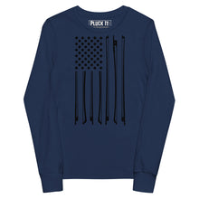 Load image into Gallery viewer, Bow Flag in Black- Youth Long Sleeve