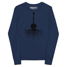 Load image into Gallery viewer, Banjo Roots in Black- Youth Long Sleeve