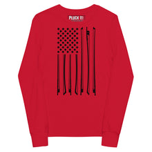 Load image into Gallery viewer, Bow Flag in Black- Youth Long Sleeve