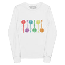 Load image into Gallery viewer, Colorful Banjos- Youth Long Sleeve