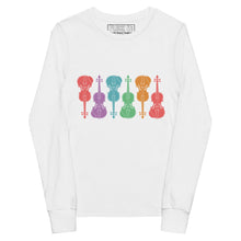 Load image into Gallery viewer, Colorful Fiddles- Youth Long Sleeve