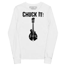 Load image into Gallery viewer, Chuck It! Mandolin in Black- Youth Long Sleeve