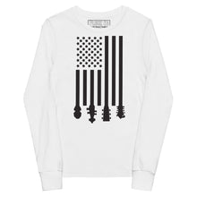Load image into Gallery viewer, Flag Stocks in Black- Youth Long Sleeve