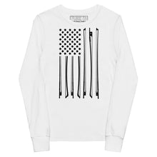 Load image into Gallery viewer, Bow Flag in Black- Youth Long Sleeve