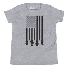 Load image into Gallery viewer, Flag Stock in Black- Youth Short Sleeve
