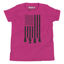 Load image into Gallery viewer, Flag Stock in Black- Youth Short Sleeve