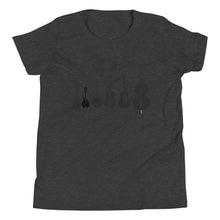Load image into Gallery viewer, Bluegrass Instruments in Black- Youth Short Sleeve
