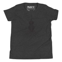 Load image into Gallery viewer, Upright Bass Roots in Black- Youth Short Sleeve