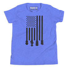 Load image into Gallery viewer, Flag Stock in Black- Youth Short Sleeve