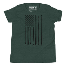 Load image into Gallery viewer, Bow Flag in Black- Youth Short Sleeve