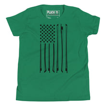 Load image into Gallery viewer, Bow Flag in Black- Youth Short Sleeve