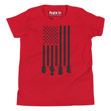 Load image into Gallery viewer, Flag Stock in Black- Youth Short Sleeve