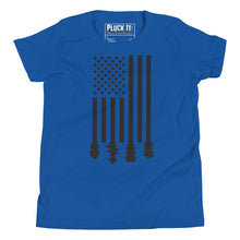 Load image into Gallery viewer, Flag Stock in Black- Youth Short Sleeve