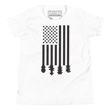 Load image into Gallery viewer, Flag Stock in Black- Youth Short Sleeve
