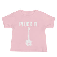 Load image into Gallery viewer, Pluck It! Banjo in White- Baby Short Sleeve
