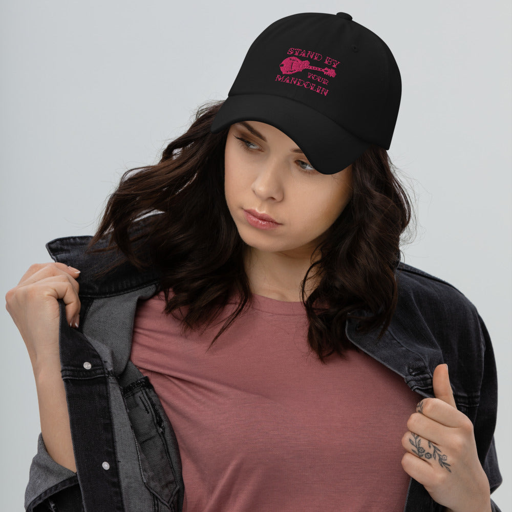 Stand By Your Mandolin in Pink- Dad Hat