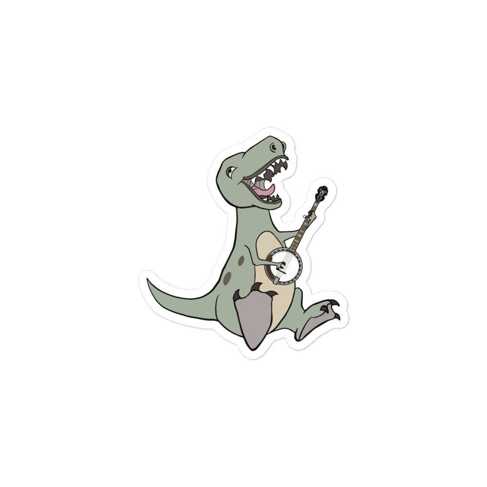 T-Rex plays Banjo Sticker