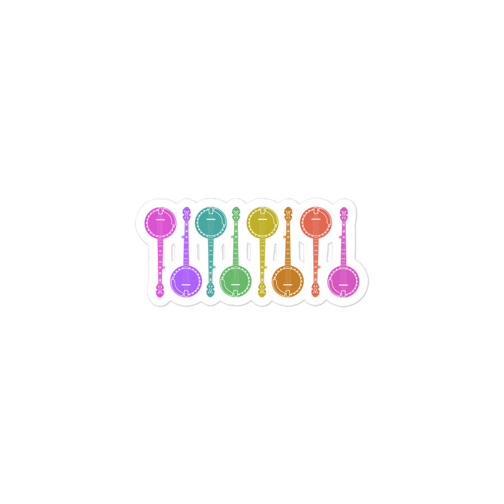 Colorful Banjos Sticker