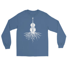 Load image into Gallery viewer, Upright Bass Roots in White- Unisex Long Sleeve
