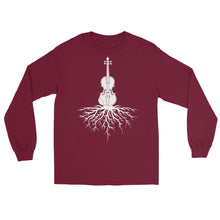 Load image into Gallery viewer, Fiddle Roots in White- Unisex Long Sleeve
