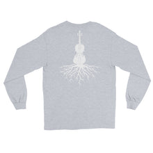 Load image into Gallery viewer, Fiddle Roots in White w/ Plain Front- Unisex Long Sleeve

