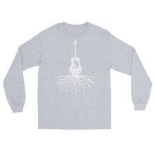 Load image into Gallery viewer, Acoustic Guitar Roots in White- Unisex Long Sleeve
