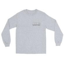 Load image into Gallery viewer, Pluck It! Music Brand Designs in White Double Sided- Unisex Long Sleeve
