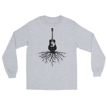 Load image into Gallery viewer, Acoustic Guitar Roots in Black- Unisex Long Sleeve
