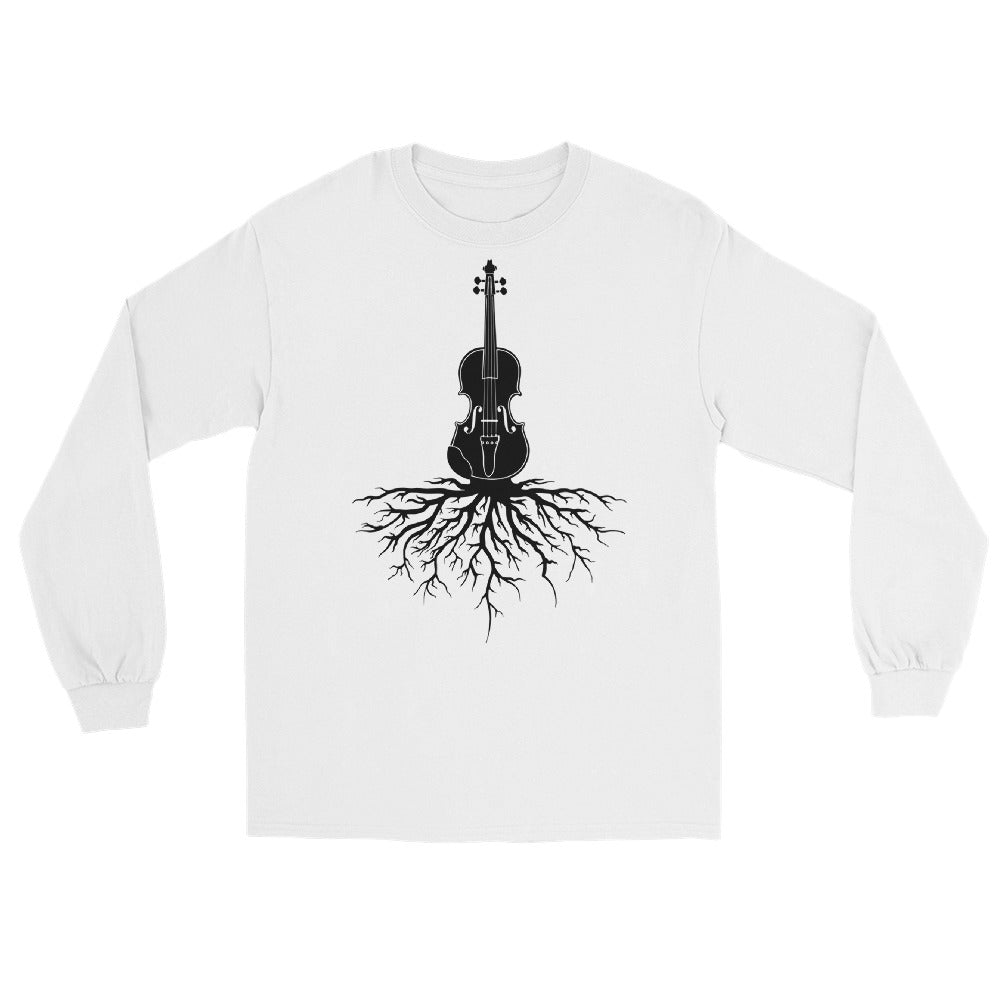 Fiddle Roots in Black- Unisex Long Sleeve