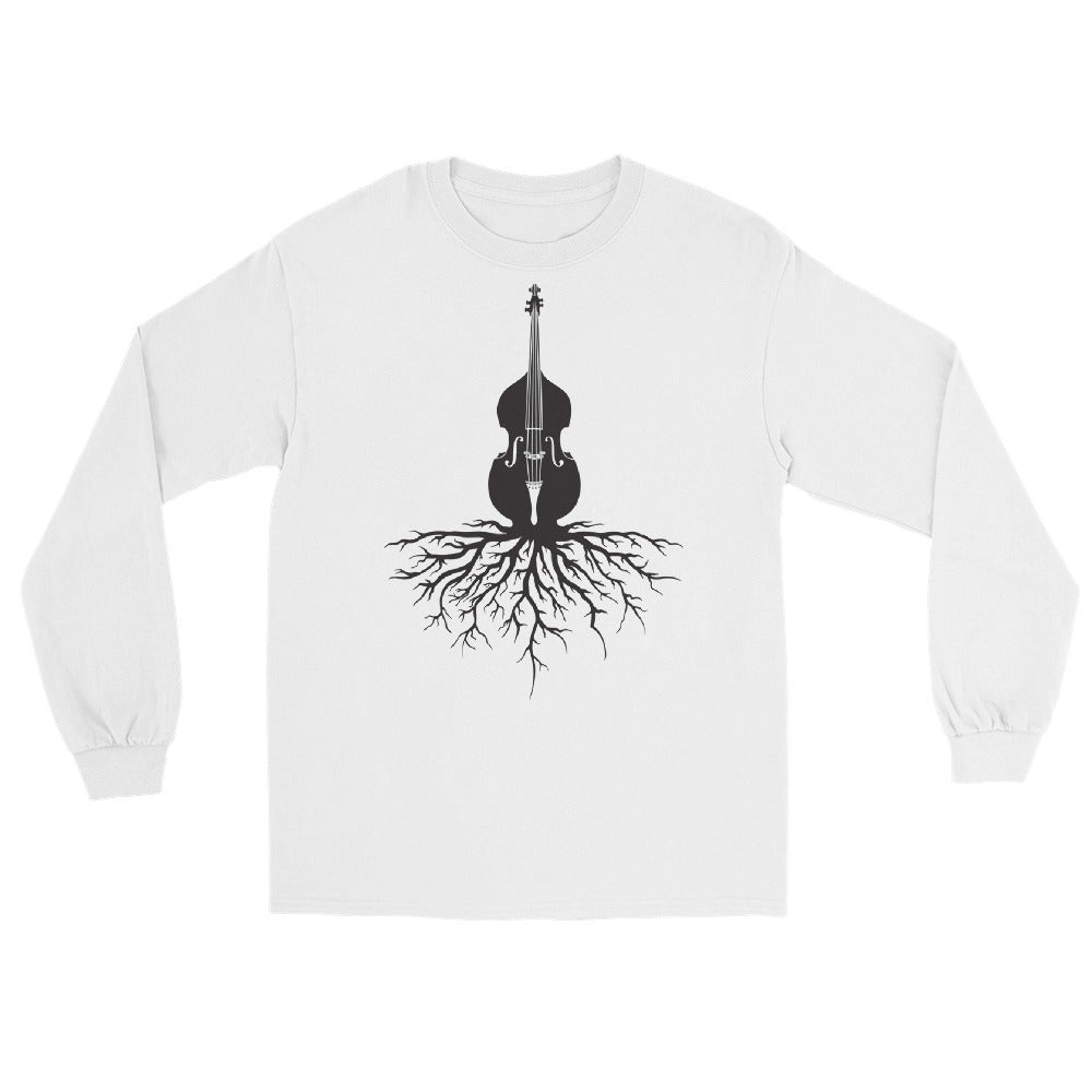 Upright Bass Roots in Black- Unisex Long Sleeve