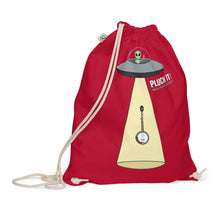 Load image into Gallery viewer, Alien Abducts Banjo Cotton Drawstring Bag
