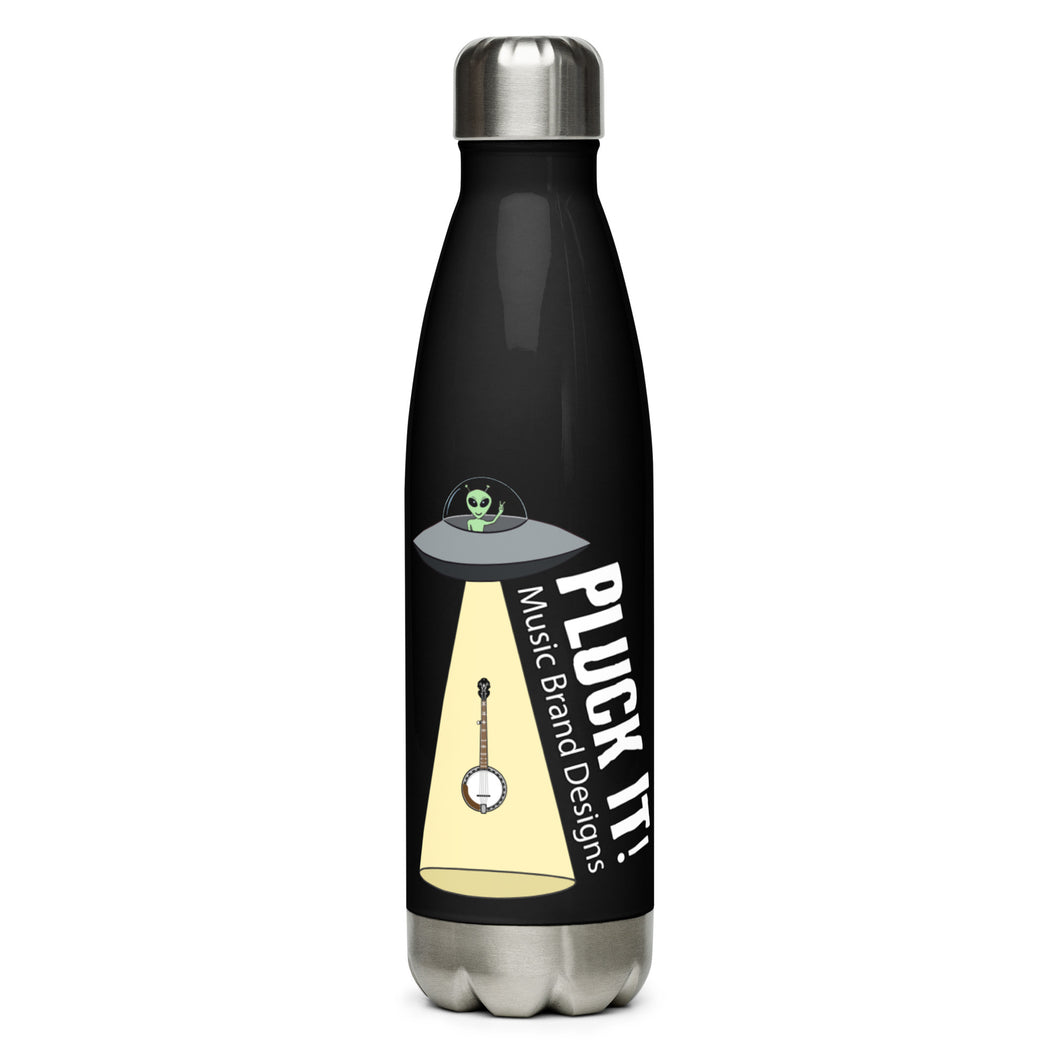 Alien Abducts Banjo Stainless Steel Water Bottle