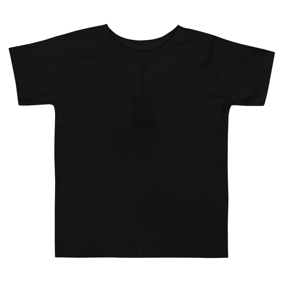 Guitar Roots in Black- Toddler Short Sleeve