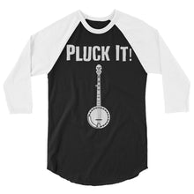 Load image into Gallery viewer, Pluck It! Mandolin in White- Unisex 3/4 Sleeve
